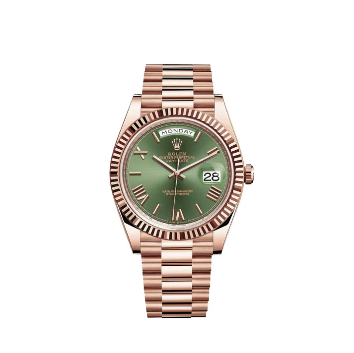 DayDate 40 Olive Rose Gold Pour Homme