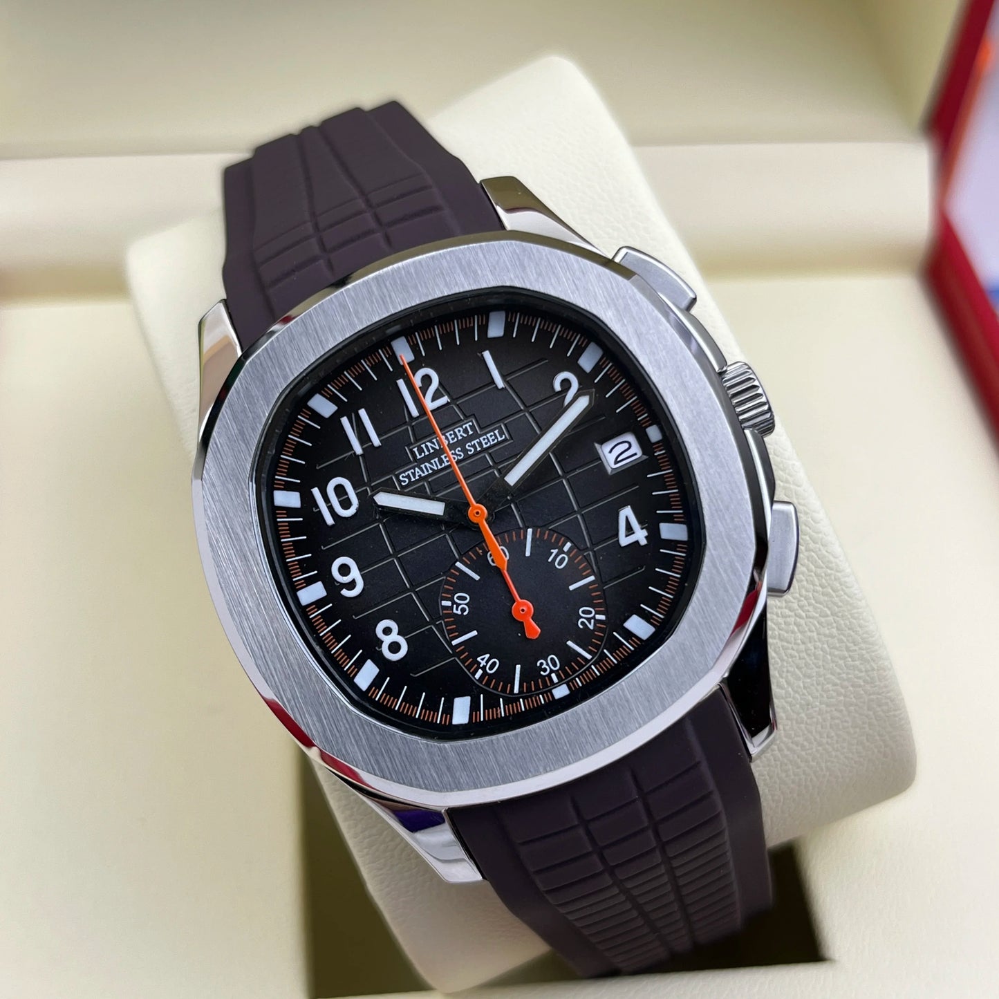 MONTRE HOMME PATEK AQUANAUT ORANGE